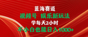 （10818期）蓝海赛道视频号 娱乐新玩法每天2小时小白也能日入1000+-盛鼎技术